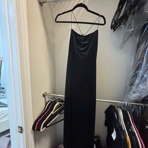 Black velvet Slip Dress with Spaghetti Straps